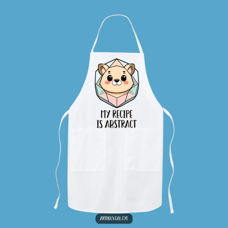 Funny Abstract Animal Apron, Geometric Shape Chef Kitchen Gift