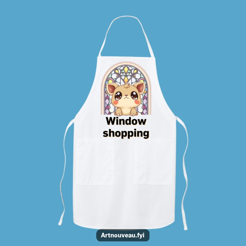 Funny Big-Eyed Creature Apron: Artistic Kitchen Decor, Humorous Gift