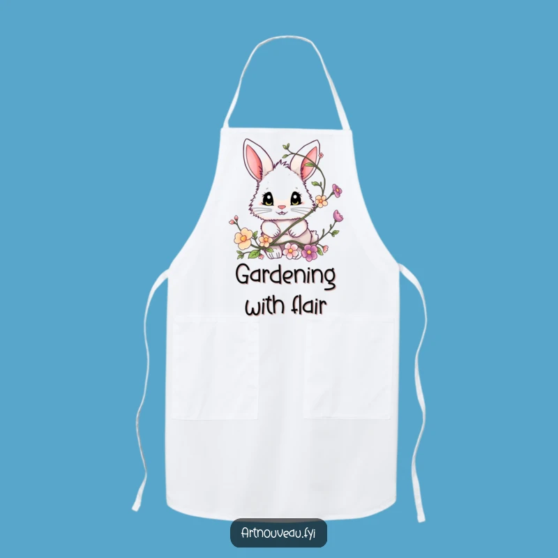Funny Bunny Apron, Cute Fluffy Eyed Friend Kitchenwear, Great Funny Gift