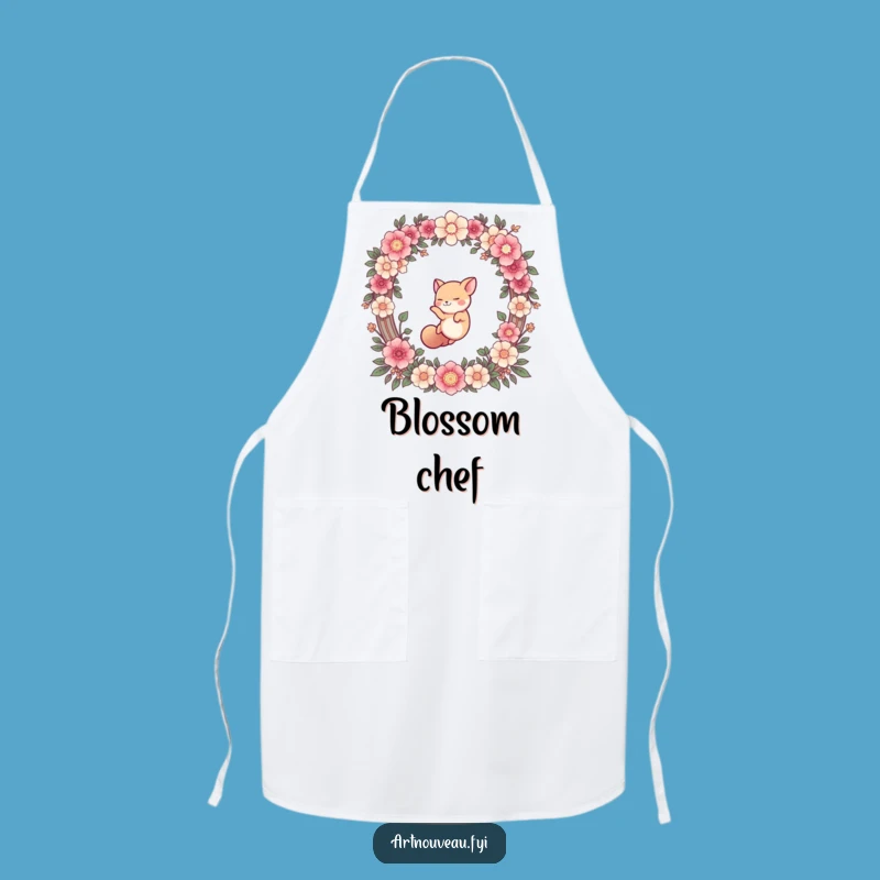 Funny Cute Animal Floral Arch Apron - Hilarious Kitchen Gift for Cooks