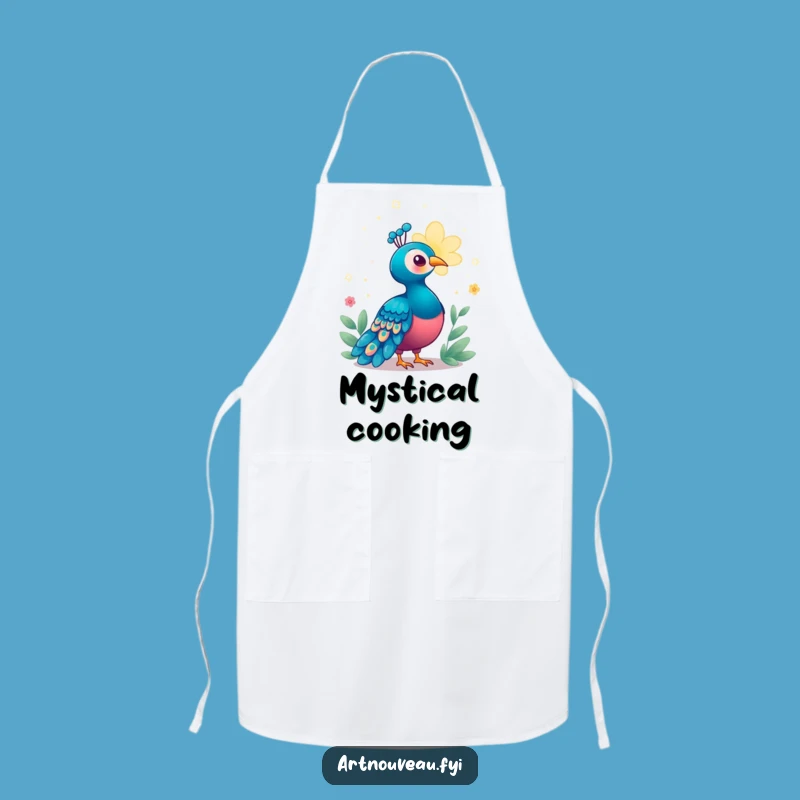 Funny Enchanted Peacock Apron: Magical Bloom Kitchen Art, Ideal Funny Gift
