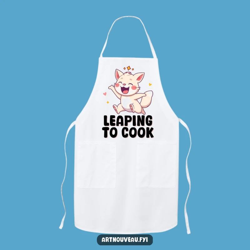 Funny Energetic Animal Flair Kitchen Apron - Cook with Gusto, Great Funny Gift