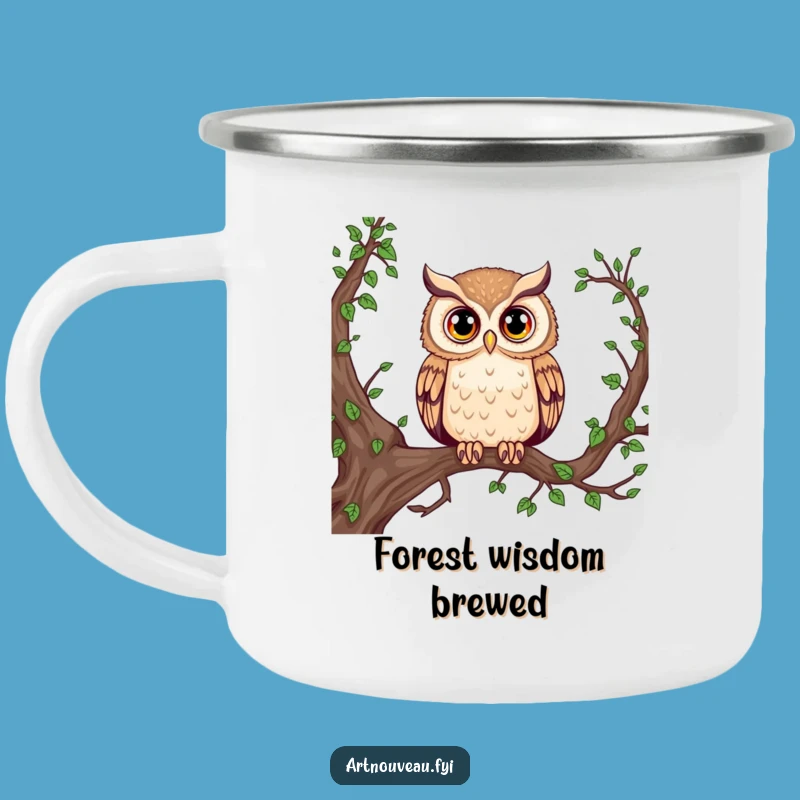 Funny Majestic Owl Camping Mug: Wise Sips Around the Campfire
