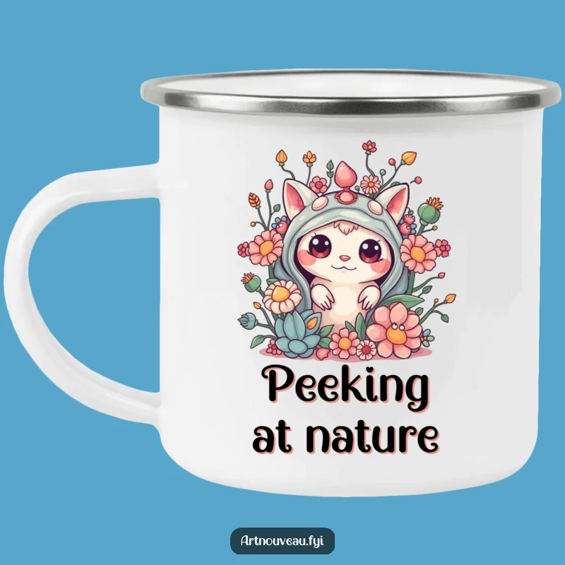 Funny Curious Creature Embellishments Camping Mug - Durable Mystery, Ideal Funny Gift