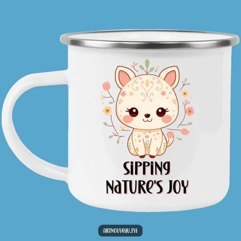 Funny Sweet Animal Nature Pattern Camping Mug: Outdoor Adventures with Funny Style