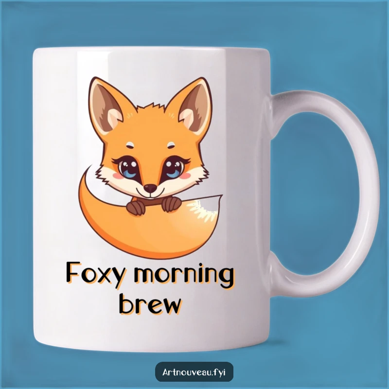Funny Curious Fox Mug: Sly Art Design, Perfect Gift for Clever Minds