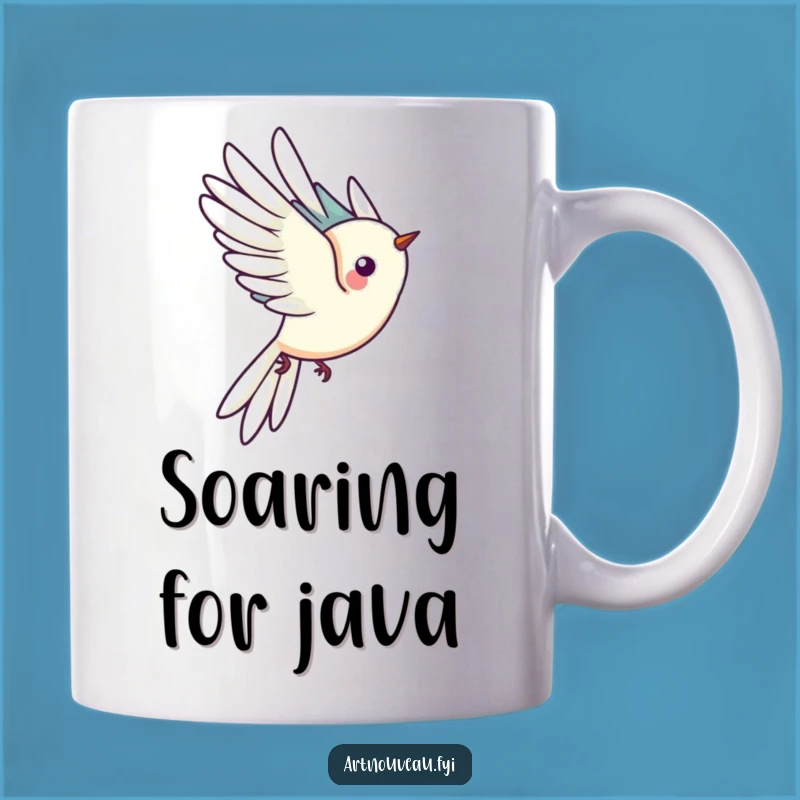 Funny Flying Bird Tail Feathers Mug: Graceful and Funny Gift for Bird Lovers