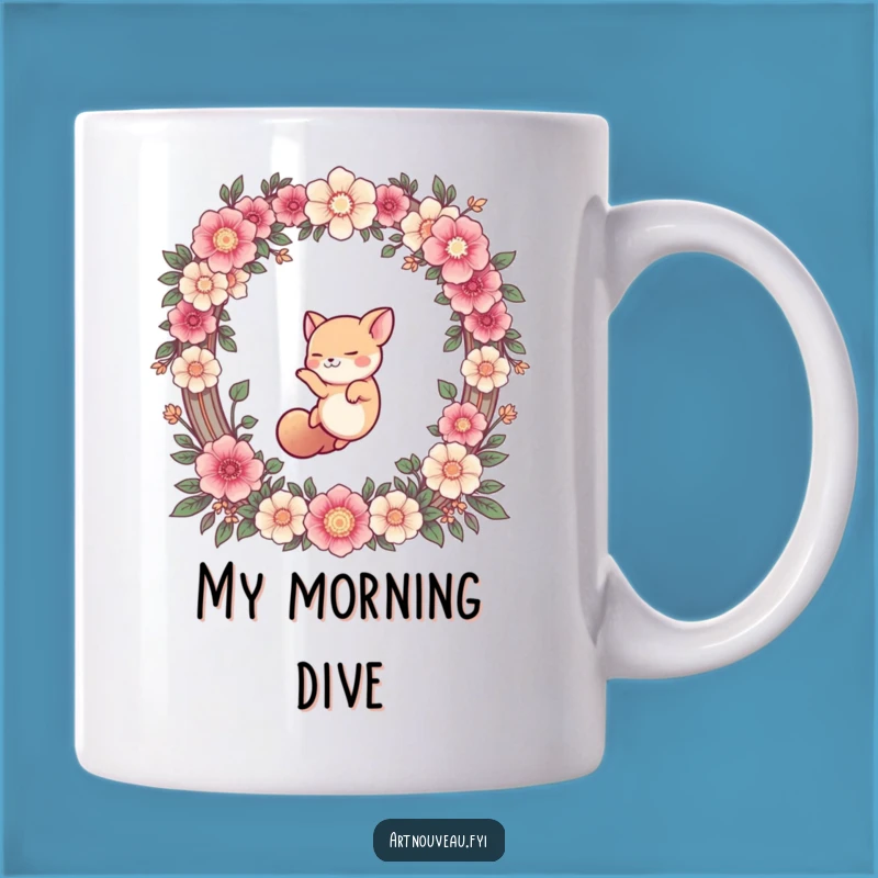 Funny Cute Animal Floral Dive Mug - A Hilarious Gift for Animal Lovers