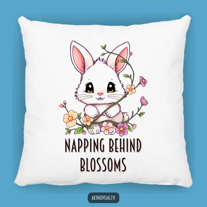 Funny Bunny Pillow, Sweet Fluffy Eyed Friend Pillow, Perfect Funny Gift