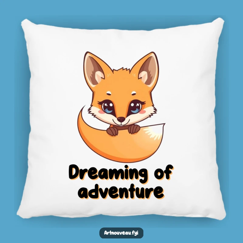 Funny Curious Fox Pillow: Soft & Comfy Cushion with Sly Art