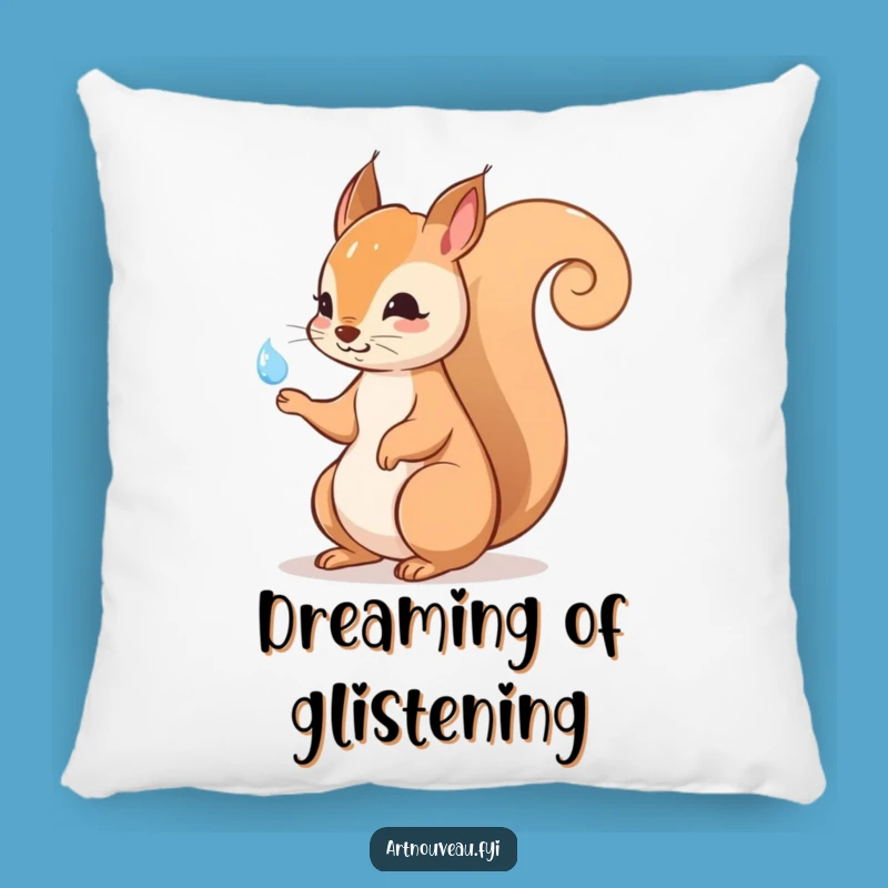 Funny Squirrel Accent Pillow - Elegant Tail Cushion, Cozy Whimsical Funny Gift