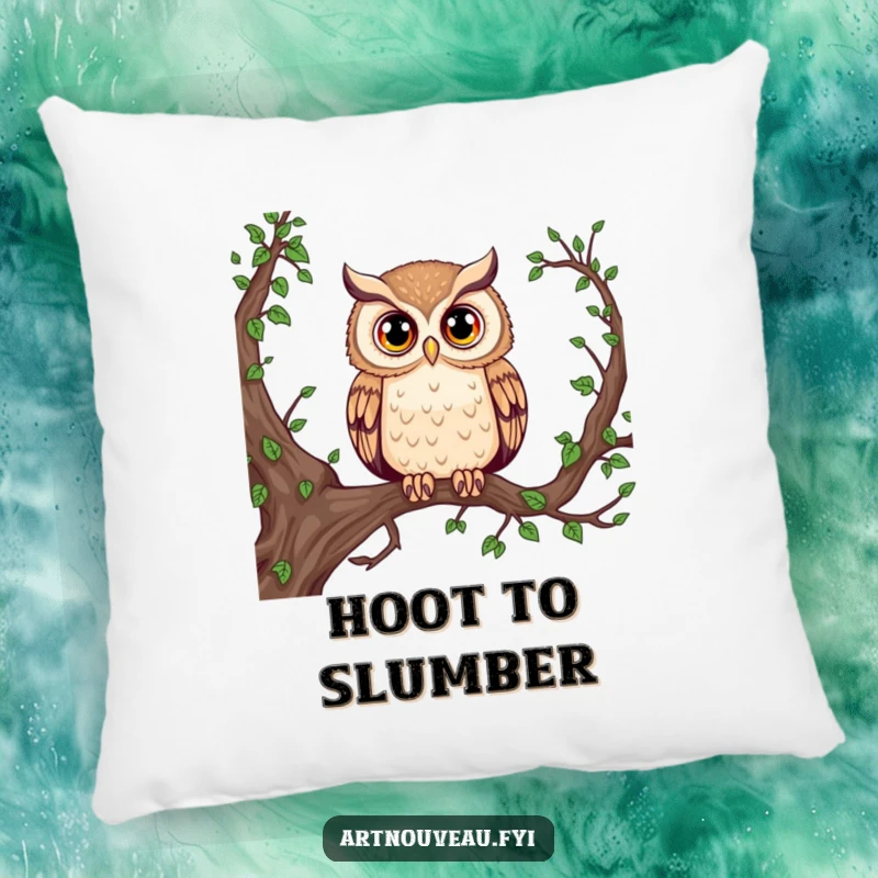 Funny Majestic Owl Pillow: A plush pillow showcasing a majestic owl with expressive eyes, bringing a wise and humorous touch.