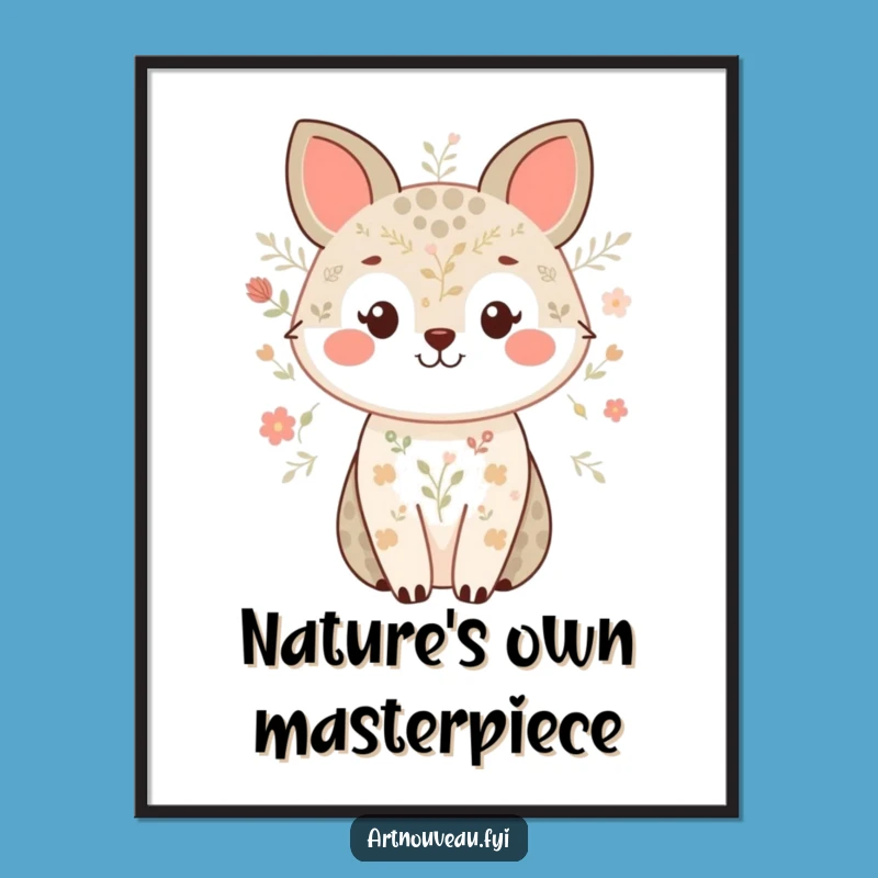 Funny Animal Nature Pattern Digital Art - Sweet Decor Gift