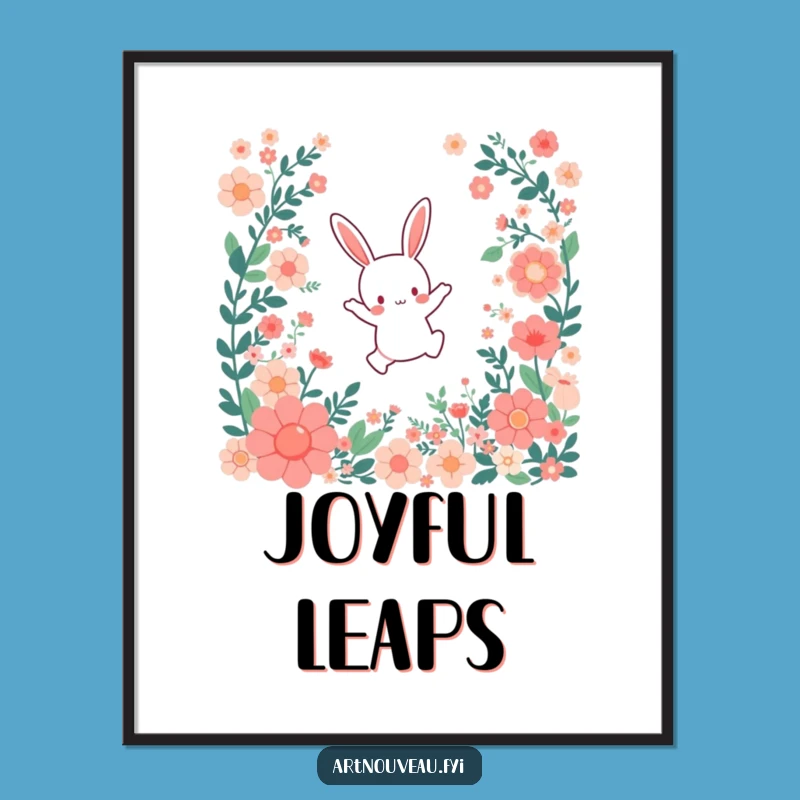 Funny Bunny Digital Art: Joyful Illustration for Instant Decor