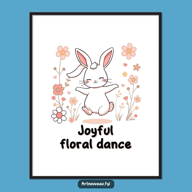 Funny Charming Rabbit Digital Print: Instant Whimsy for Your Screen