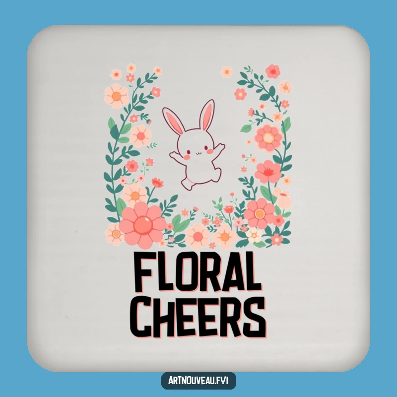 Funny Bunny Drink Coasters: Protect Furniture with Joyful Art