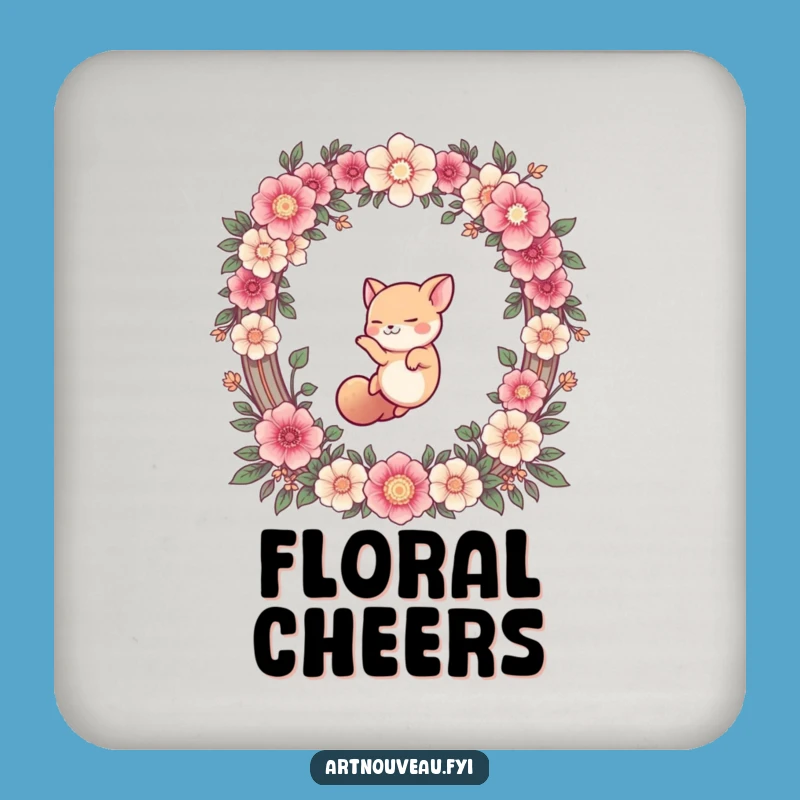 Funny Cute Animal Floral Arch Coaster - Protect Furniture with Humor
