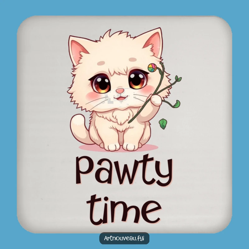 Funny Fluffy Cat Drink Coasters: Protect Furniture with Playful Kitty Art