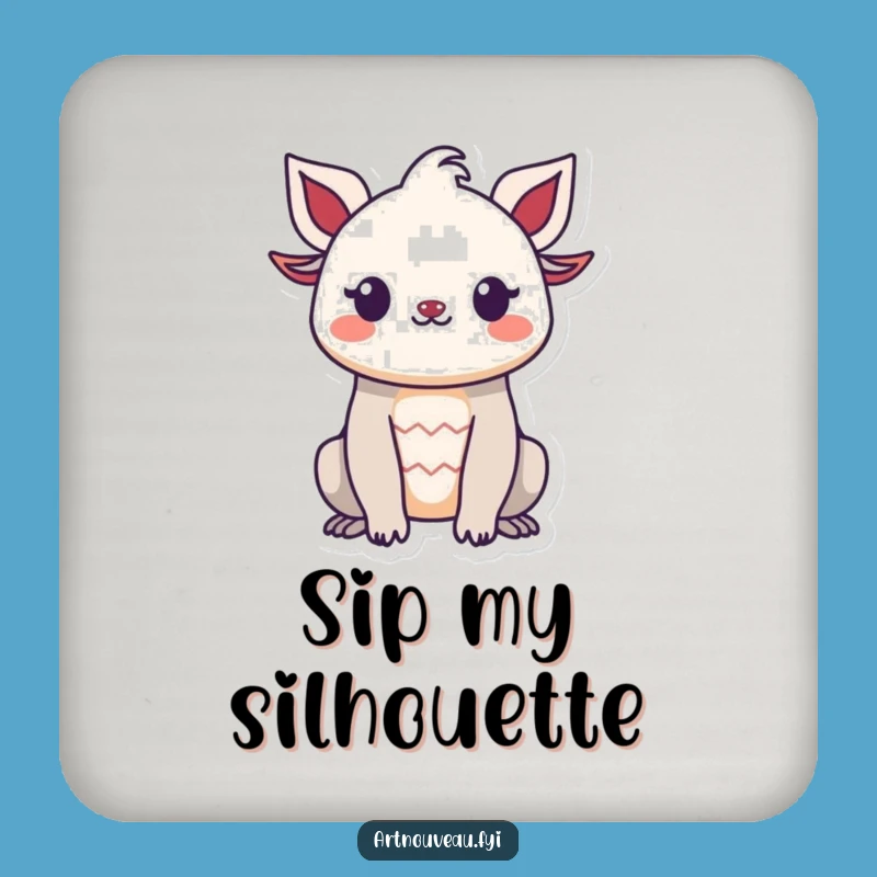 Funny Organic Silhouette Creature Coaster Set - Protect Surfaces with Humor, Fun Funny Gift