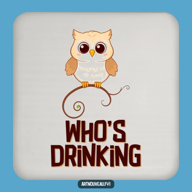 Funny Owl Drink Coasters: Protect Furniture with Whimsical Art