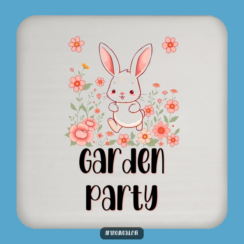 Whimsical Rabbit Coasters: Cute Hare Set Funny Gift for Tables