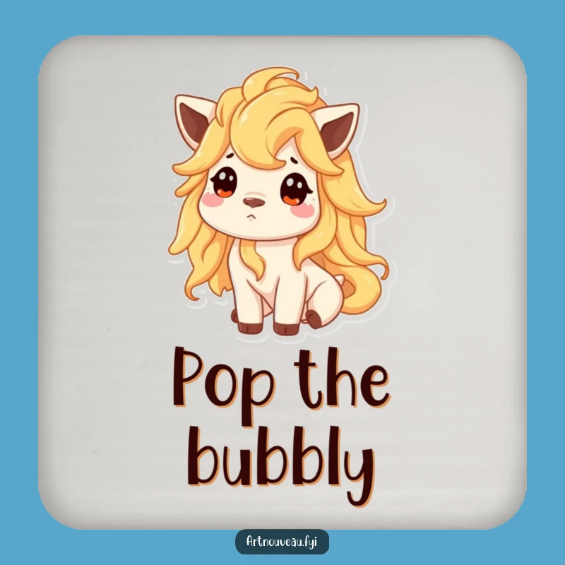 Funny Golden Mane Animal Coaster - Curious Table Decor Gift