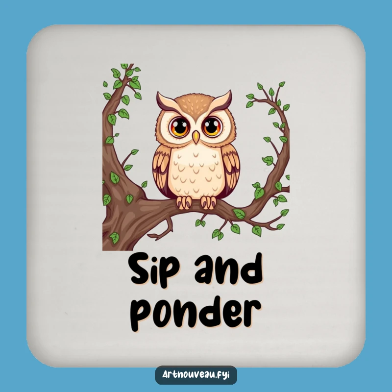 Funny Majestic Owl Coasters: Protect Surfaces with Wise Charm