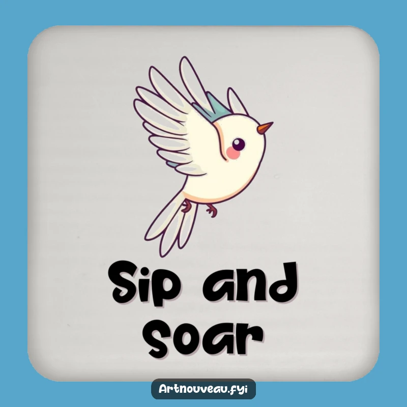 Funny Bird Flight Coasters: Protect Surfaces with Artistic Funny Charm