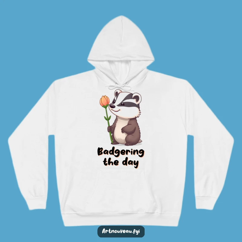 Cozy Funny Badger Hoodie: Warm & Whimsical Art, Perfect Gift