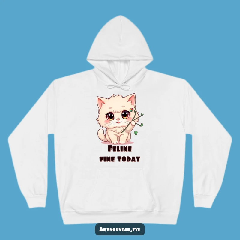 Cozy Funny Fluffy Cat Hoodie: Warm & Whimsical Kitty Art, Perfect Gift