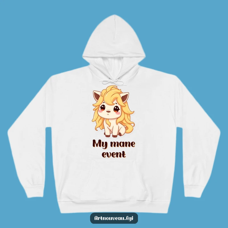 Cozy Funny Golden Mane Animal Hoodie - Warm Fantasy Gift