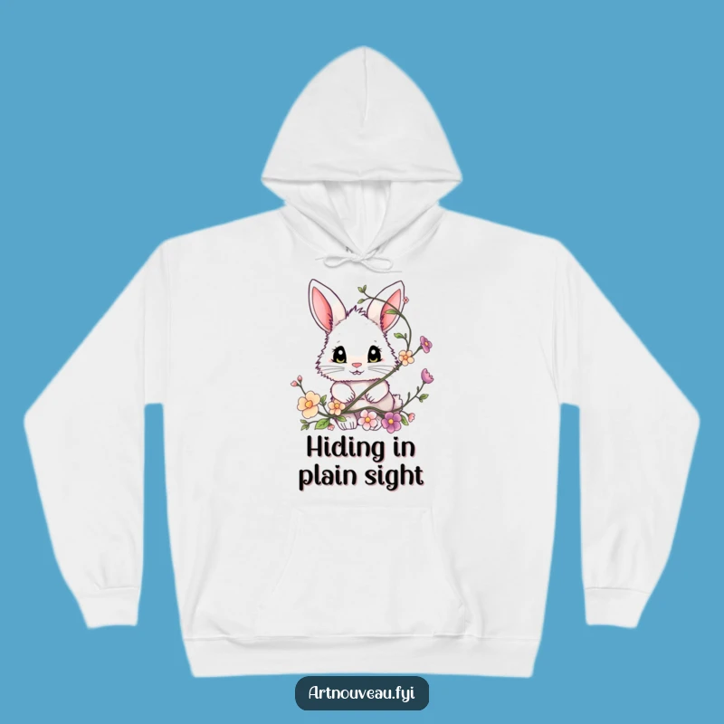 Funny Bunny Hoodie, Cozy Fluffy Eyed Friend Hoodie, Ultimate Funny Gift