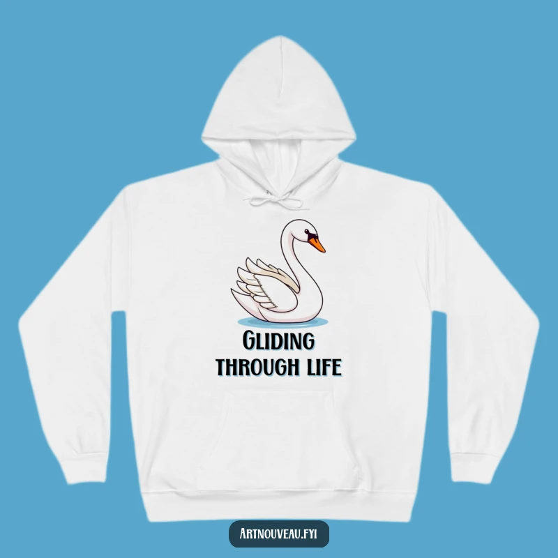 Elegant Swan Hoodie: Cozy Graceful Bird Warm Funny Gift for Relaxation
