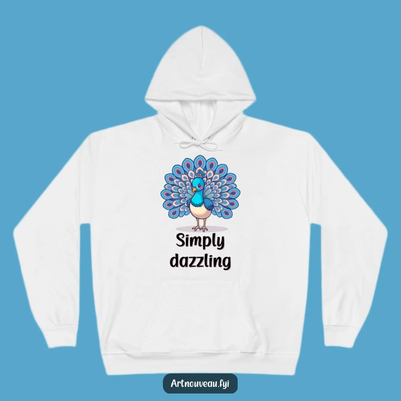 Funny Peacock Wings Hoodie: Cozy Bird Art with Swirling Feathers, Ultimate Funny Gift