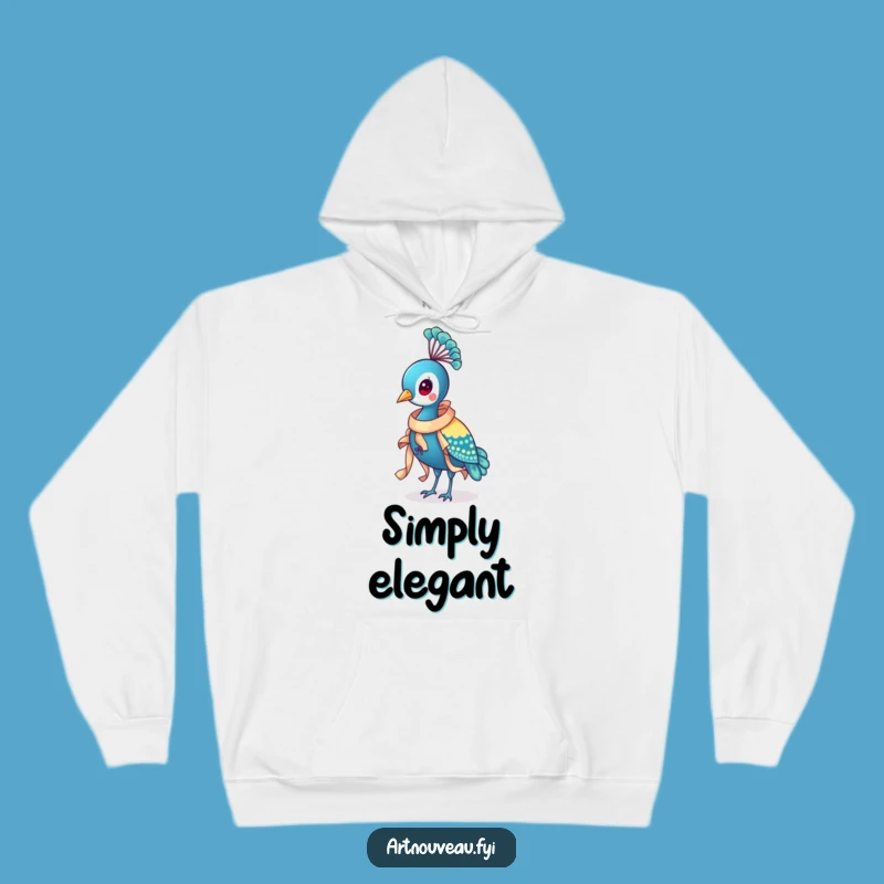 Funny Peacock Ribbon Hoodie: Cozy Dapper Bird, Ultimate Funny Gift