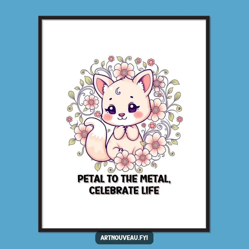 Free Printable Wall Art: Whimsical Animal & Floral Design for a Laugh and Style