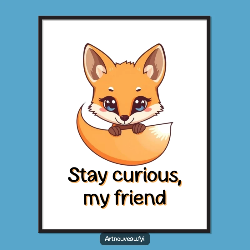 Funny Free Printable Wall Art: Curious Fox Peeking, Whimsical Downloadable Animal Decor