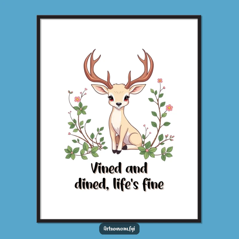 Free Printable Wall Art: Elegant Animal & Vine Art for Nature-Inspired Decor