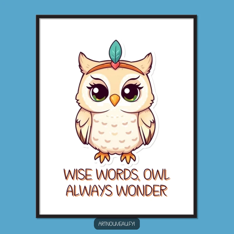 Free Printable Wall Art: Curious Owl Whimsy Decor Downloadable Art