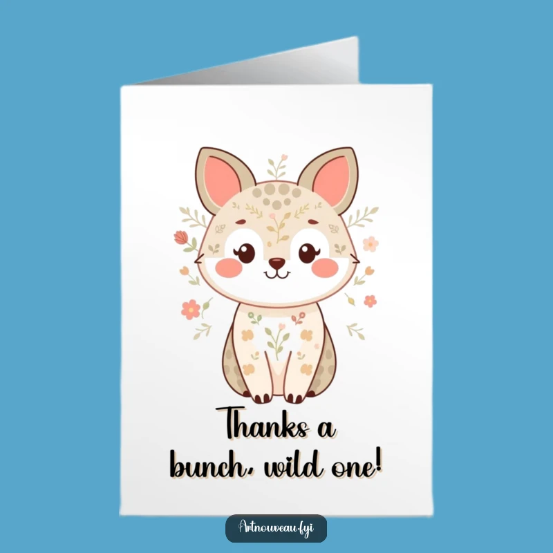 Free Printable Thank You Card: Adorable Animal Nature, Hilarious Downloadable Gift