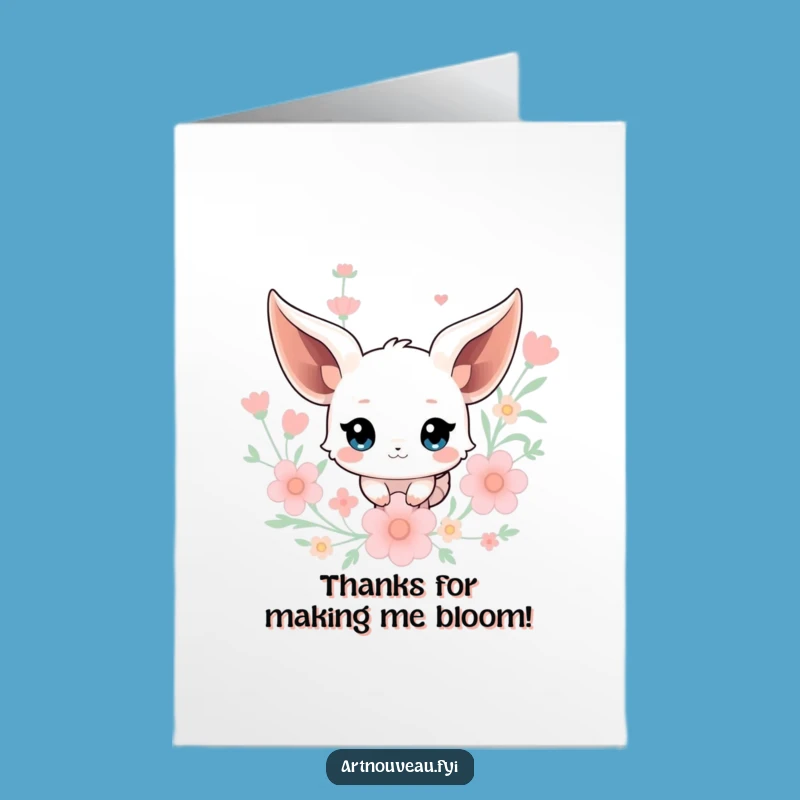 Free Printable Thank You Card: Dreamy Creature Design, Downloadable Funny Appreciation Gift