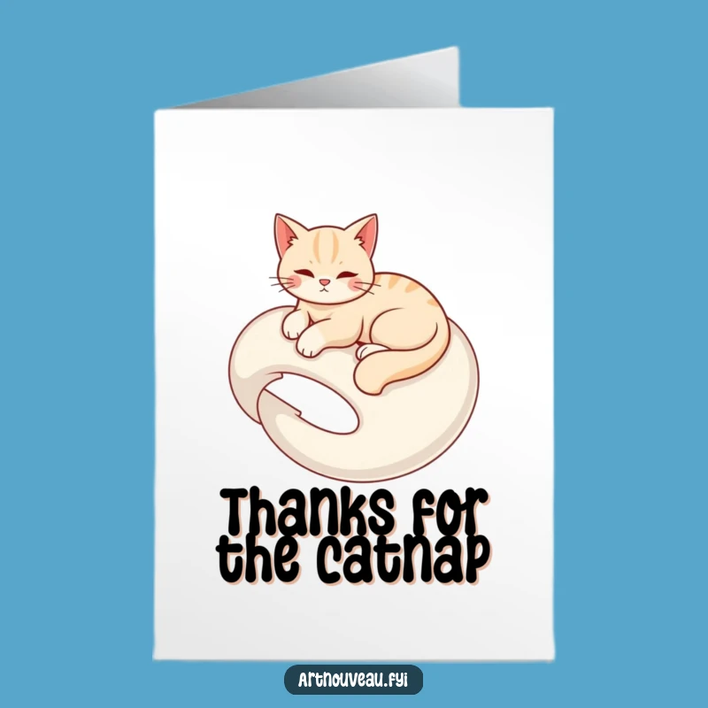 Free Printable Thank You Card: Cat Lounge - Funny Downloadable Gift