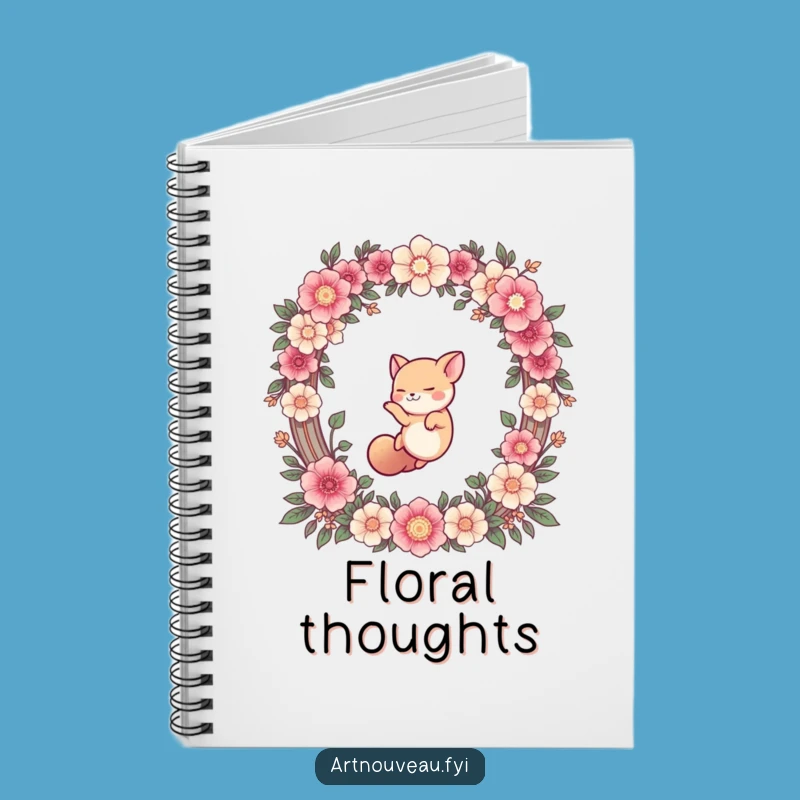 Funny Cute Animal Floral Arch Notebook - Journal Your Thoughts Hilariously