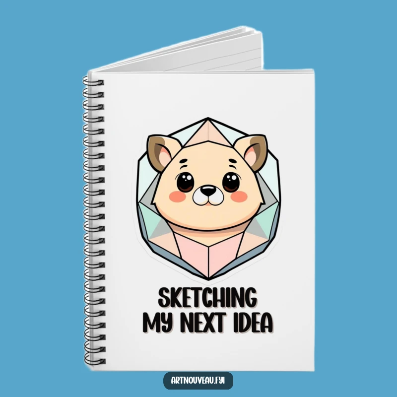 Funny Abstract Animal Notebook, Geometric Shape Journal, Creative Gift