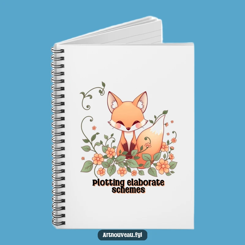 Funny Fox Notebook: Art Nouveau Journal, Whimsical Ideas, Perfect Gift
