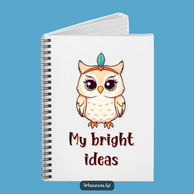 Funny Owl Headband Notebook - Curious Owl Journal, Creative Funny Gift Idea