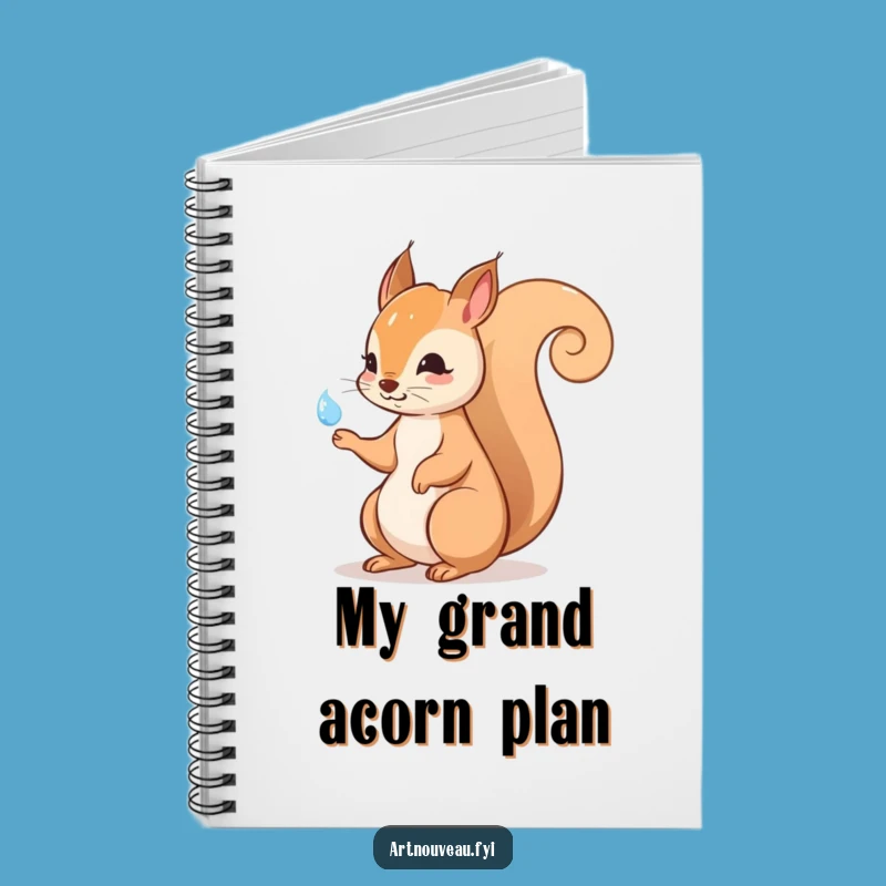 Funny Squirrel Journal - Elegant Tail Cover, Whimsical Lined Notebook Funny Gift