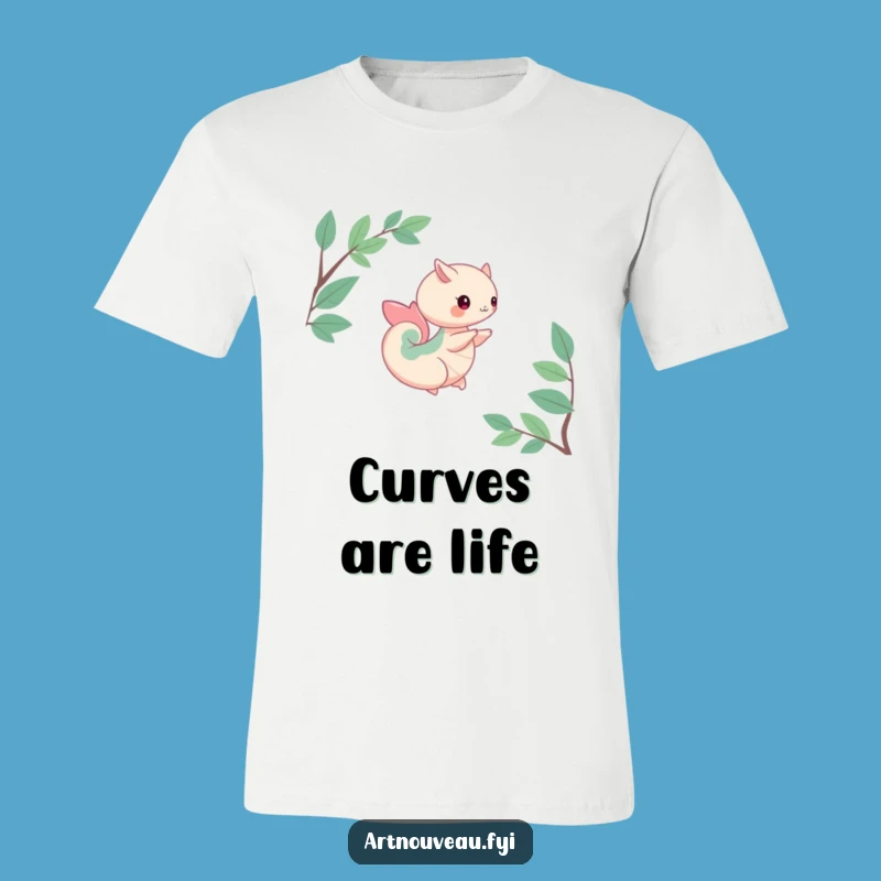 Funny Organic Curve Creature T-Shirt: Flowing and Funny Gift Apparel