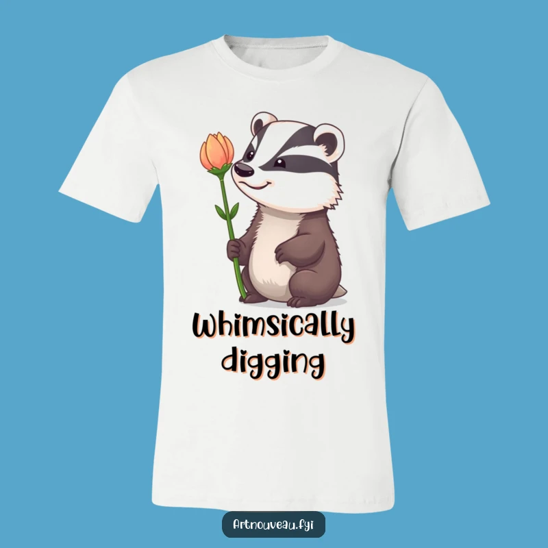 Funny Badger T-Shirt: Whimsical Grin Design, Comfy & Hilarious Gift
