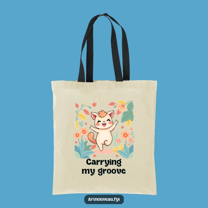 Funny Dancing Creature Foliage Tote Bag - Stylish & Spacious Funny Gift